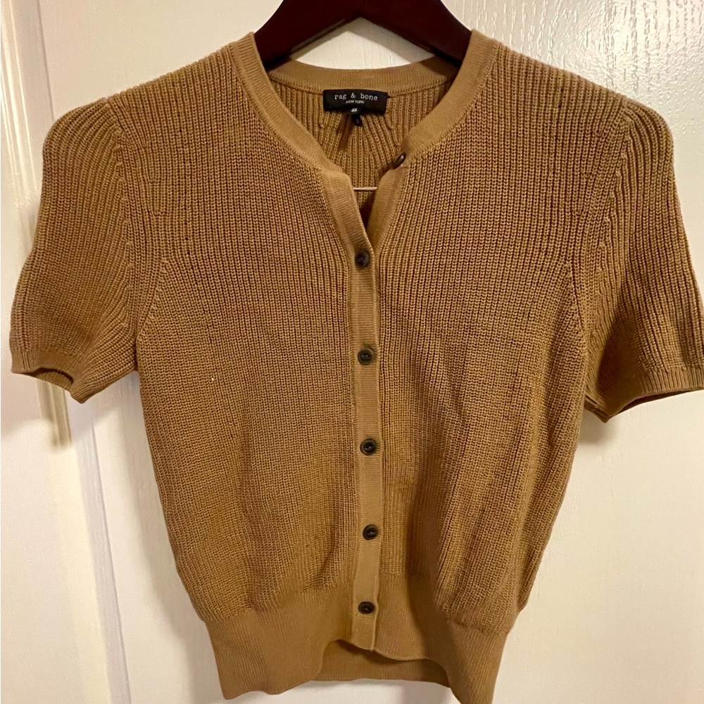 Rag & Bone Camel Button-Up Cardigan